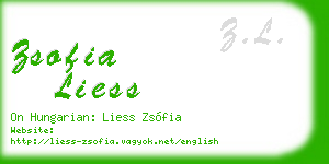 zsofia liess business card