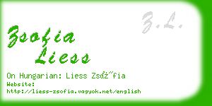zsofia liess business card
